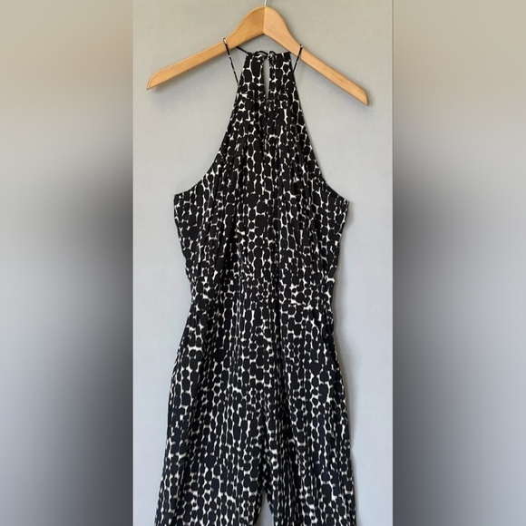 Banana Republic Jumpsuit Romper Women Size 8 Black White - Picture 3 of 8